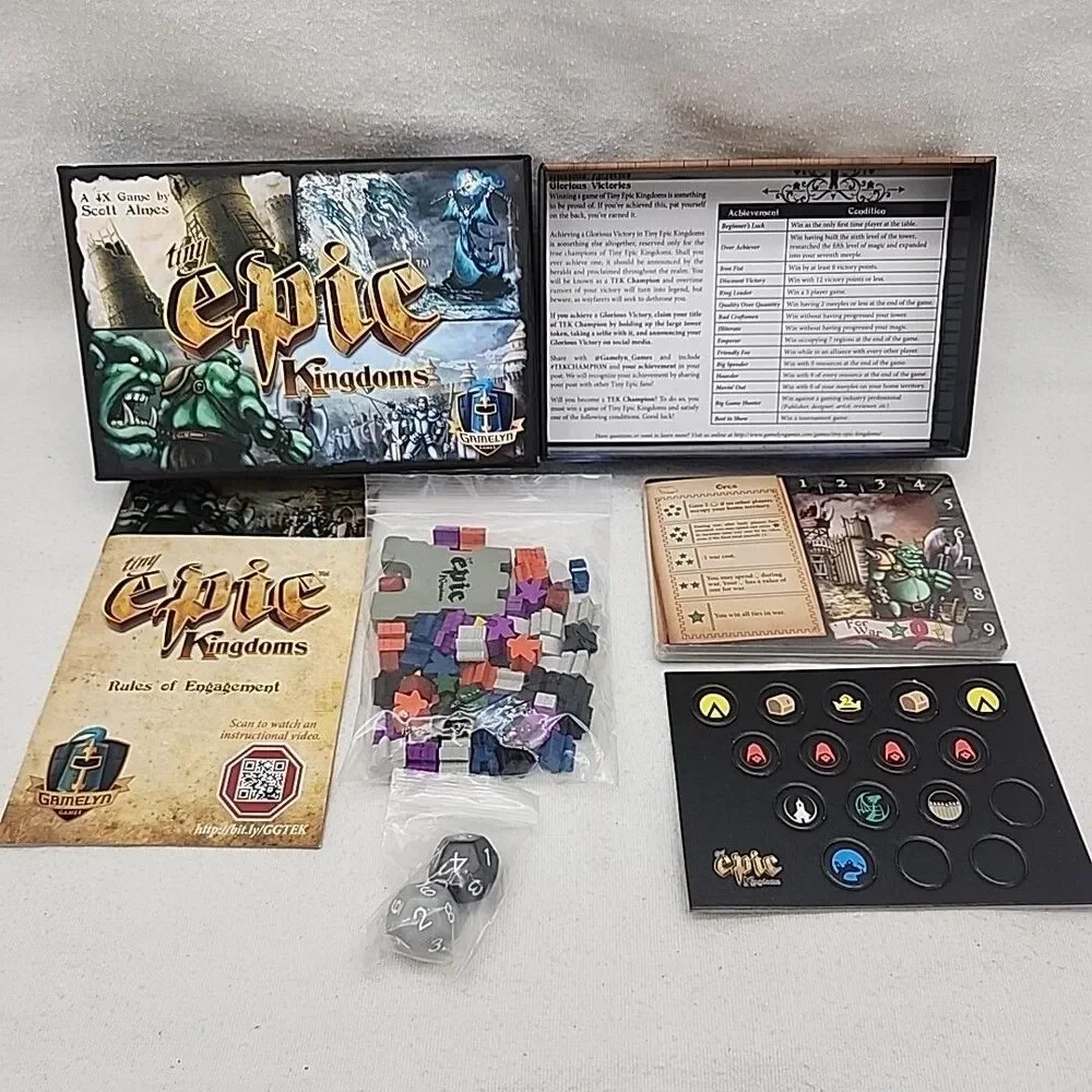Game Tiny Epic Kingdoms 2nd Edition Gamelyn Games 2017 Explore Expand Explicit